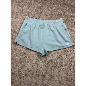 The North Face Women’s XXL Blue Fleece Shorts‎ Soft Cozy Lounge Gym Half Dome